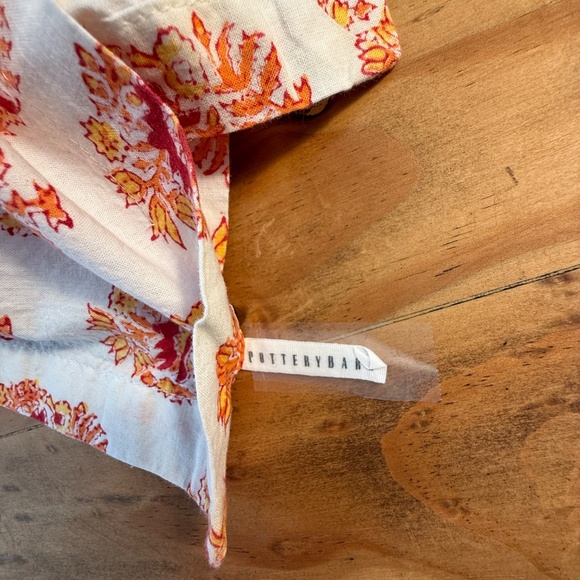 Set of 4 Pottery Barn Sophia Block Print Napkins 20"x20" 100% Cotton - Picture 3 of 3